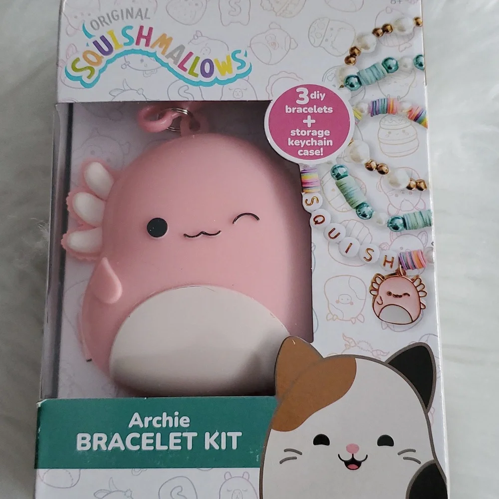 Squishmallows Pink Archie DIY Bracelet Kit NWT Sealed